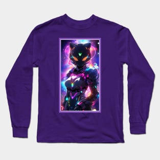 Anime Sci-Fi Cat Girl | Quality Anime Girl Artwork | Manga Girl Anime Art Long Sleeve T-Shirt